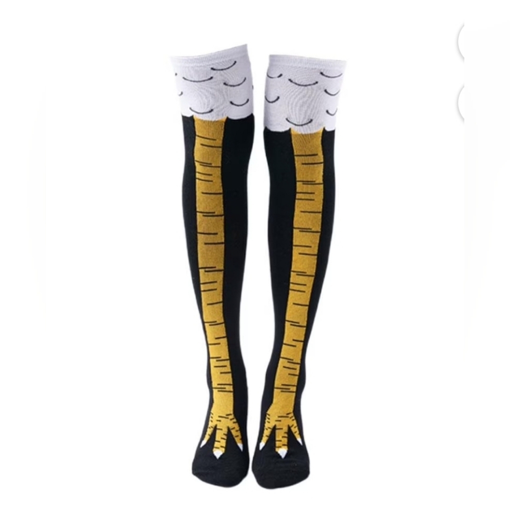 Chicken Leg Socks, 25.6 Inch Feet over the Knee,Crazy Funny Chicken Socks
